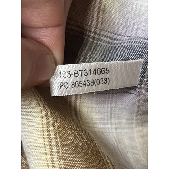 Tommy Bahama 3XT Plaid Mens Long-Sleeve Shirt Linen Cotton Blend lightweight - Picture 5 of 11